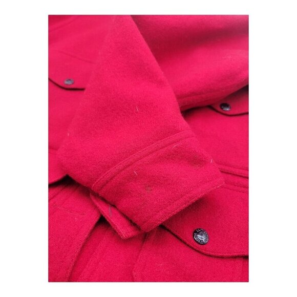 Vtg Filson Jacket Women 16 Red Scarlet Cruiser Wool Gorpcore Preppy Made USA - Picture 6 of 14